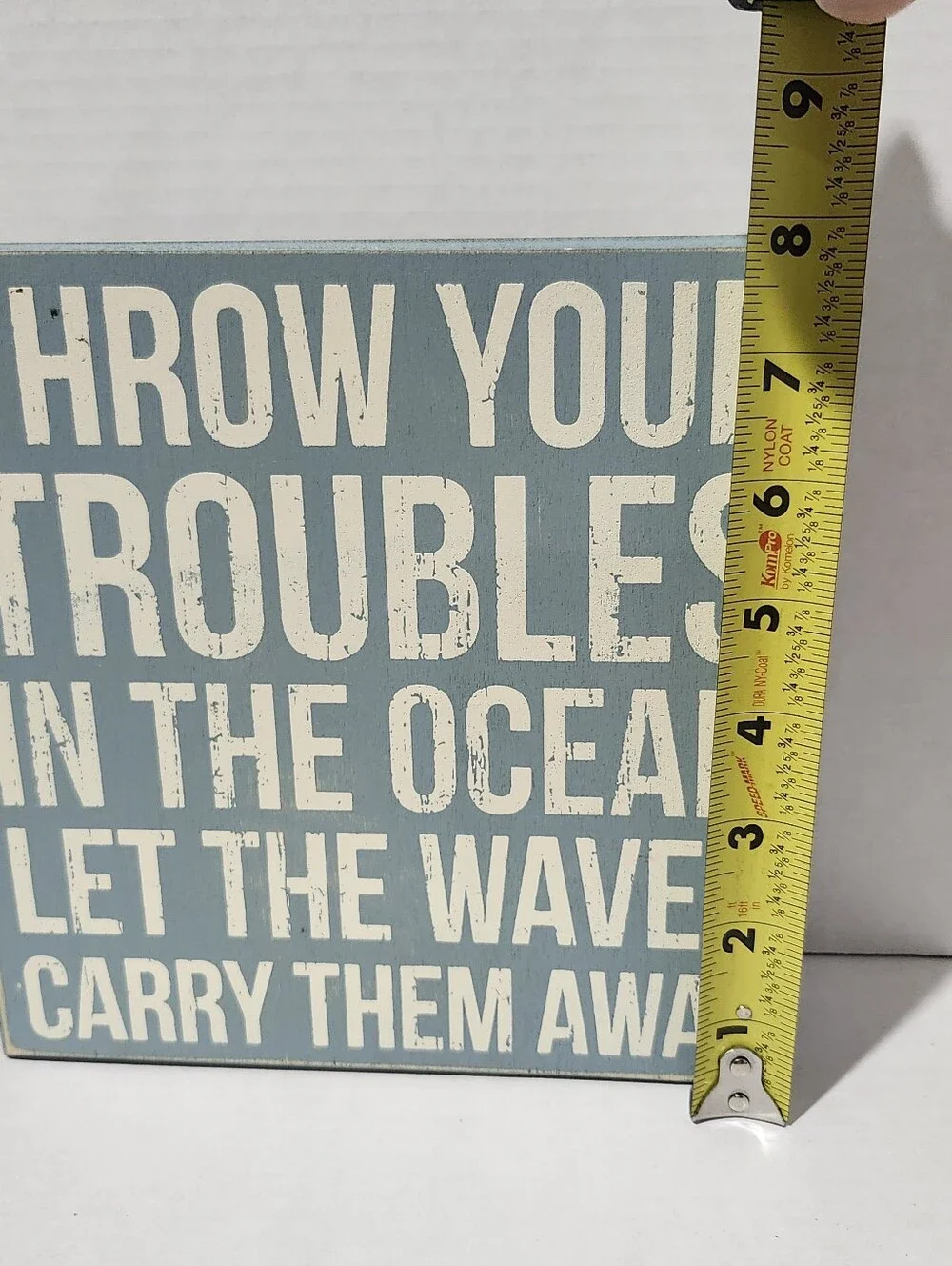 Primitives By Kathy Coastal Blue Wooden Sign